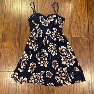 band of gypsies navy floral mini dress